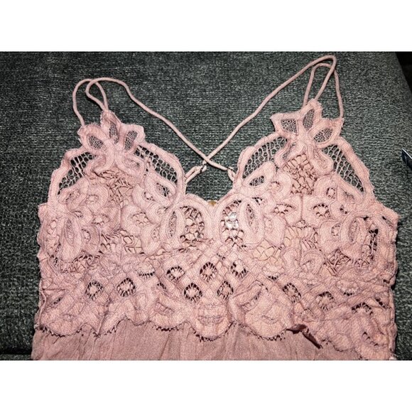 FREE PEOPLE ADELLA LACE MINI DRESS, RUFFLE STRAPPY, SUMMER, COTTAGECORE, FEMININ - Picture 7 of 7